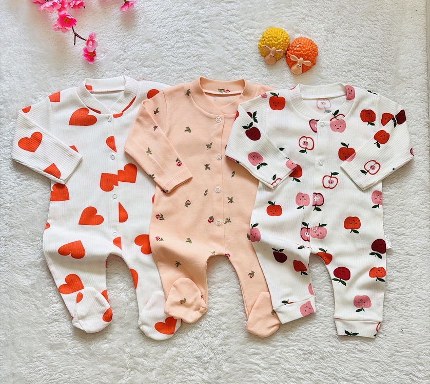 3lü kız bebek tulum