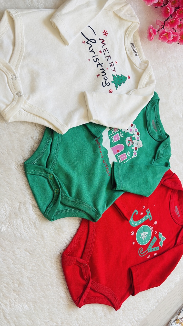 3lü yılbaşı bebek body&zıbın