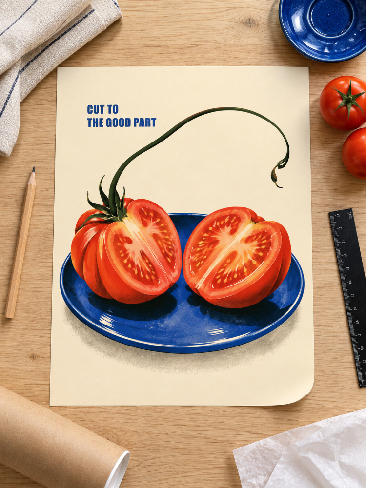 RED RIPE – Retro Domates Mutfak Posteri