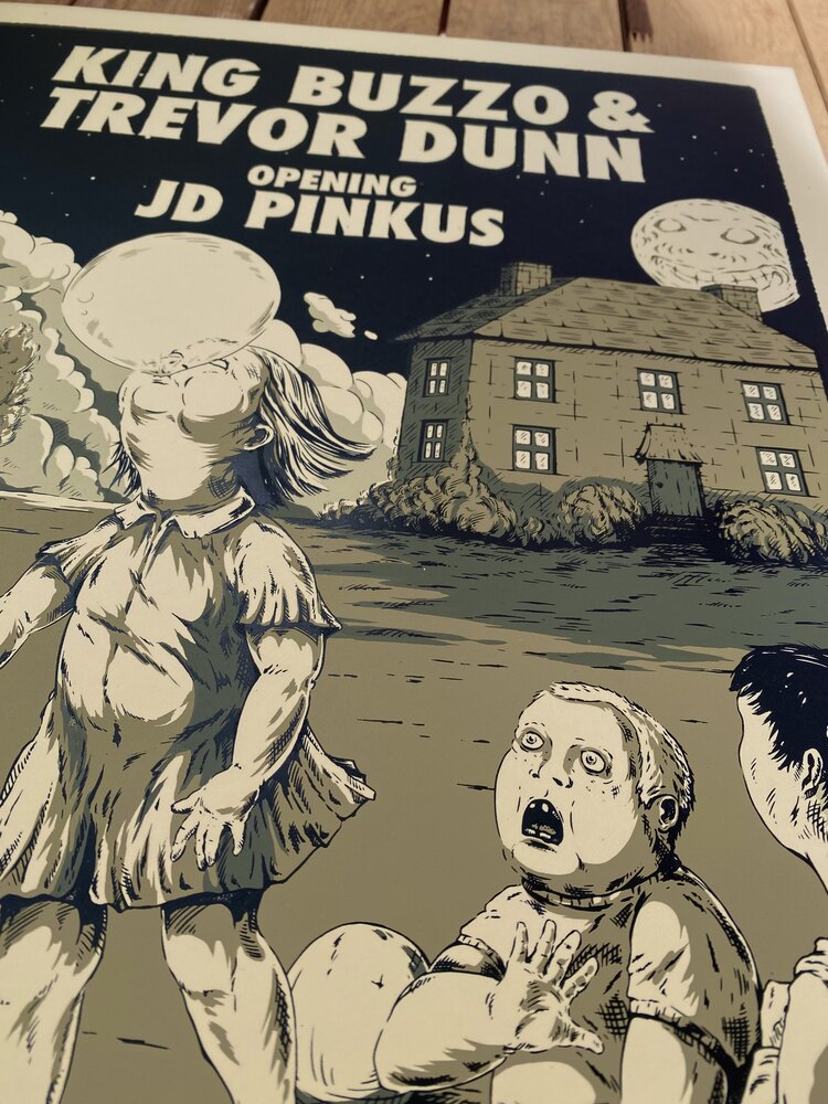 KING BUZZO & TREVOR DUNN & JD PINKUS SEATTLE GIG POSTER