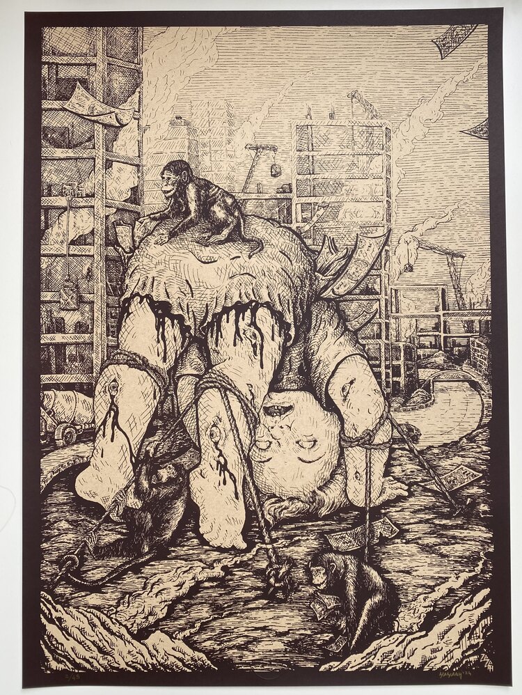 “MIZIKÇI VE DALKAVUKLARI” ARTPRINT BY ZEZEAH