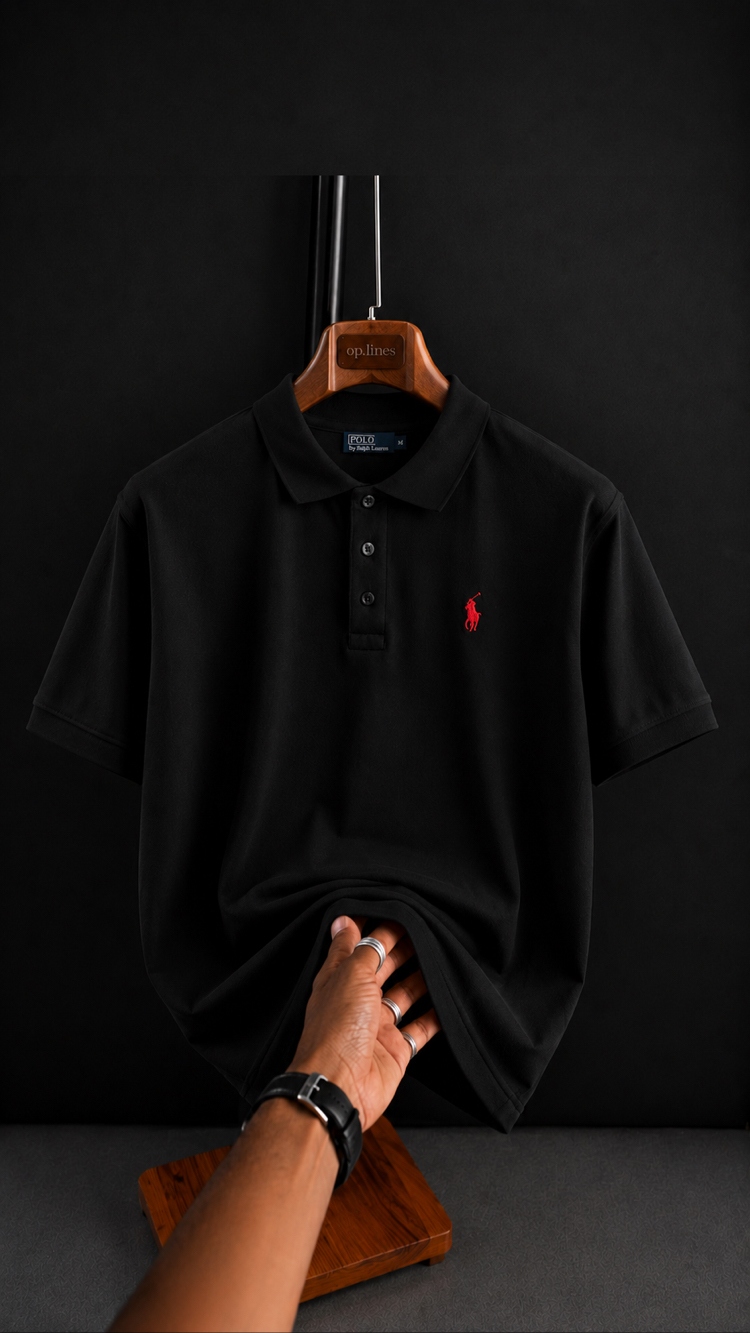 Polo Ralphlauren-Siyah-Penye-Polo Yaka
