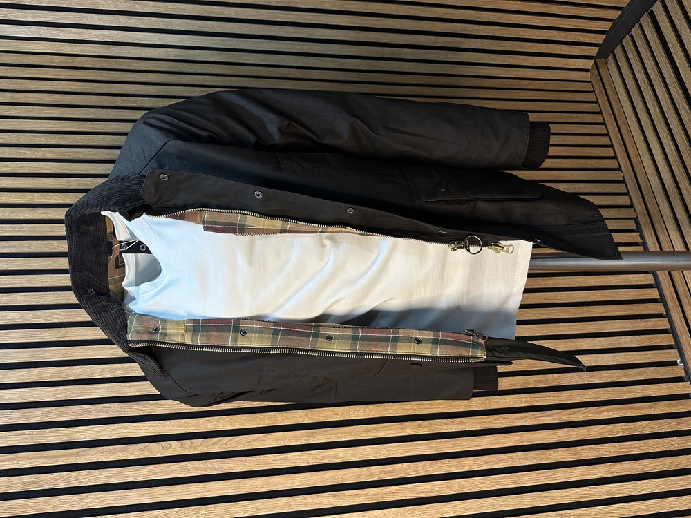 Barbour Mont koyu Kahve wax Tam kalıp (YELEKSİZ)