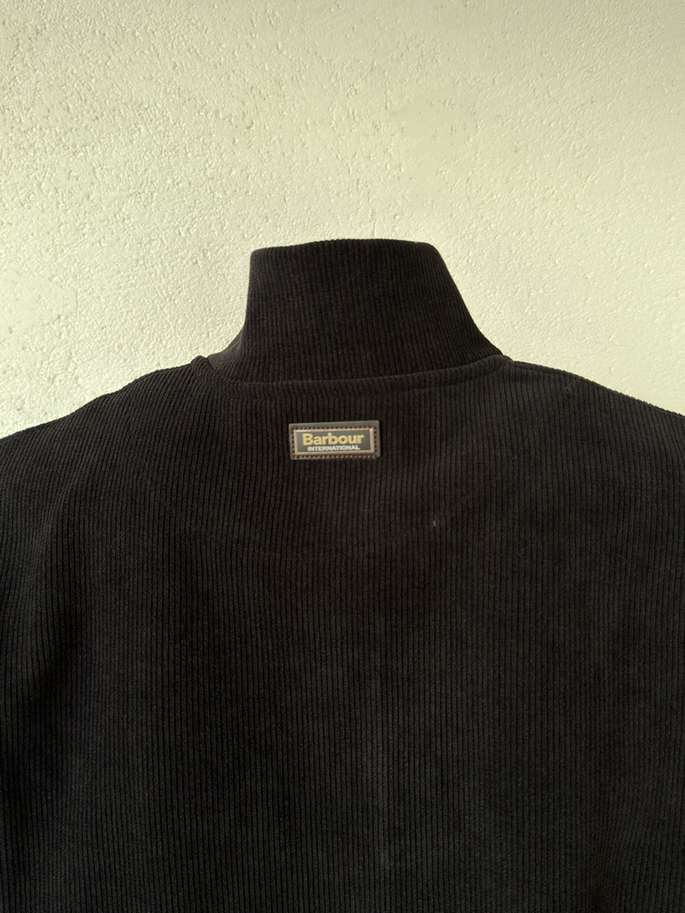 Barbour Siyah Dik Yaka Sweat GENİŞ KALIP
