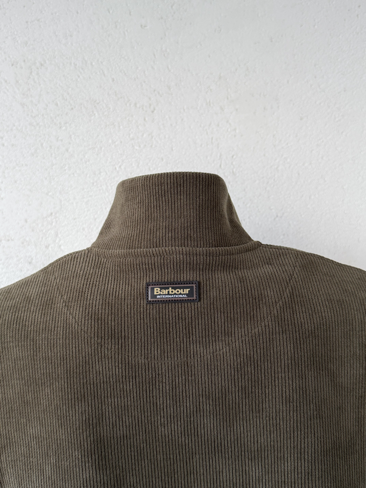 Barbour Haki Dik Yaka Sweat GENİŞ KALIP