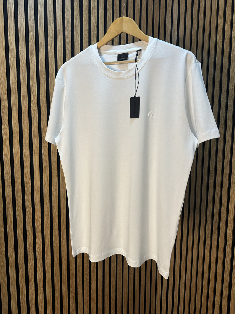Netw0rk Modal Tshirt Beyaz Tam Kalıp !