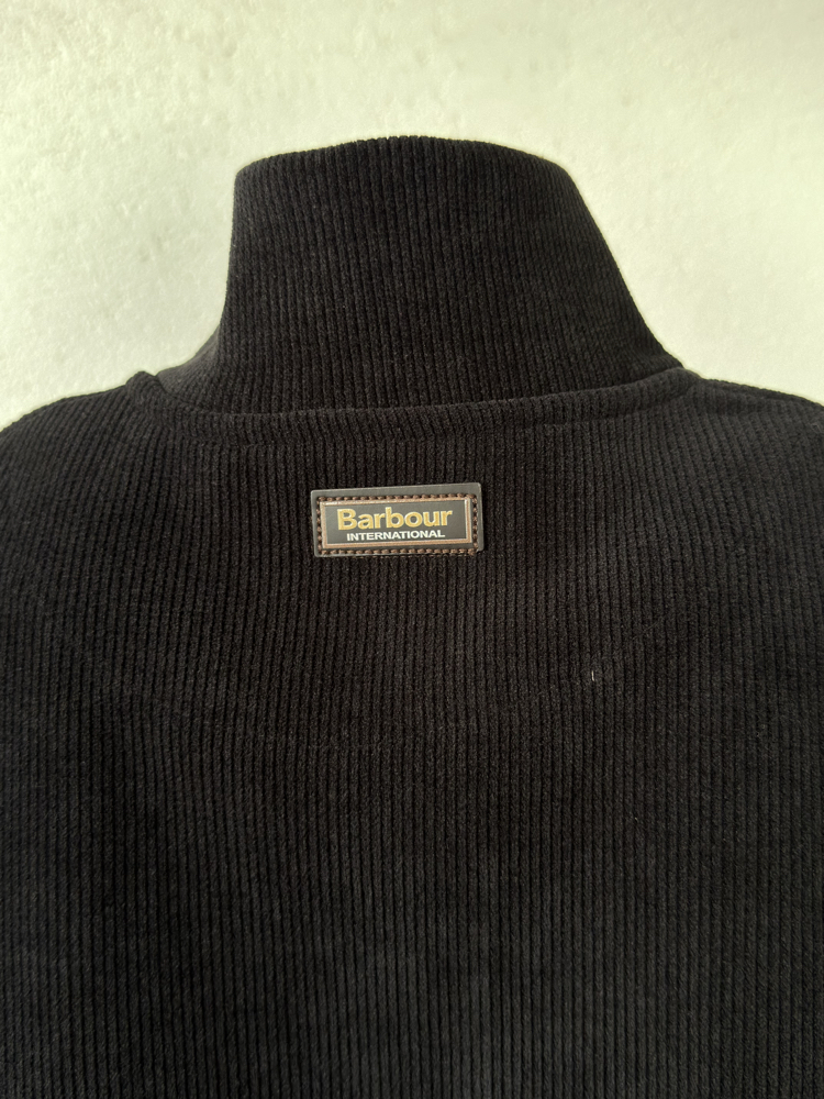 Barbour Siyah Dik Yaka Sweat GENİŞ KALIP
