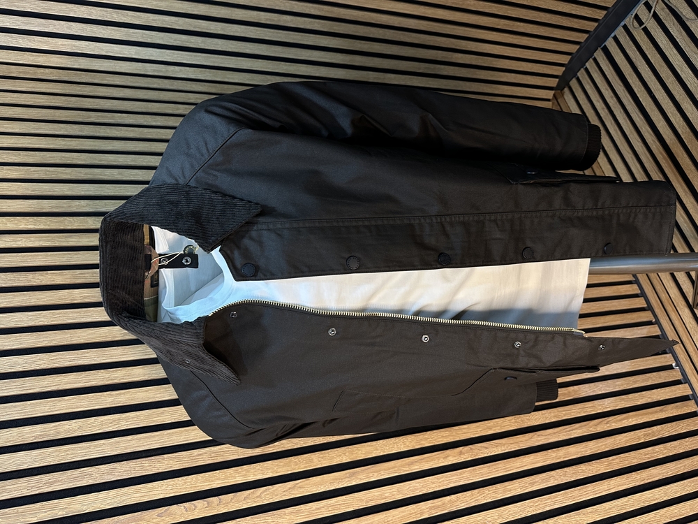 Barbour Mont koyu Kahve wax Tam kalıp (YELEKSİZ)