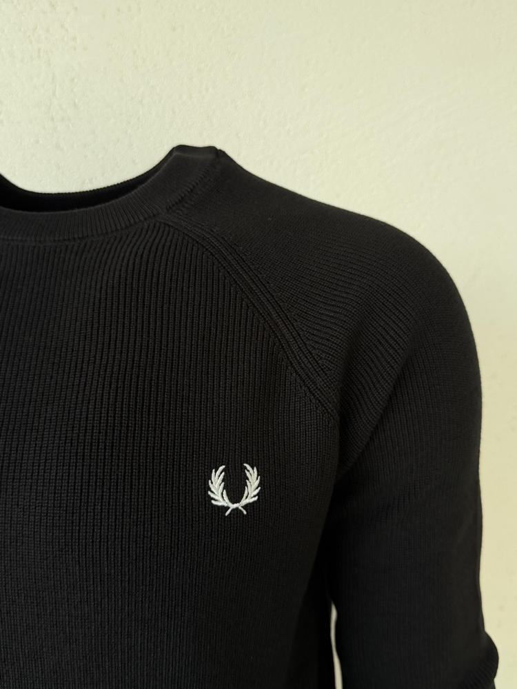 Fred Perry Tam Kalıp Siyah Kazak
