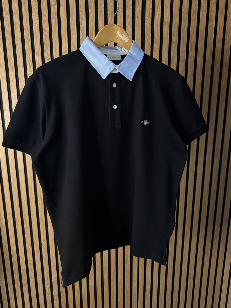 G4nt Polo Yaka Siyah Tam Kalıp !