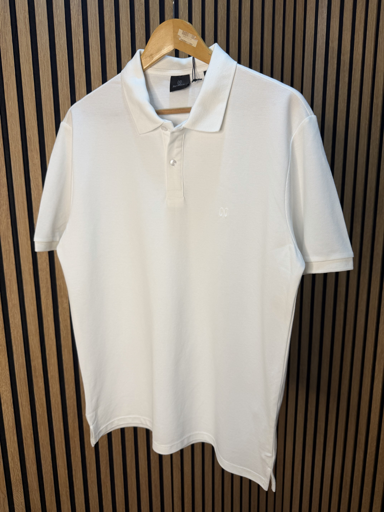 Netw0rk Polo Yaka Tshirt Beyaz Tam Kalıp !