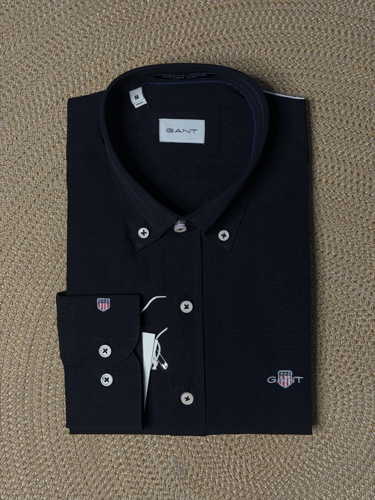 Gant orj Siyah oxford Gömlek Tam kalıp 