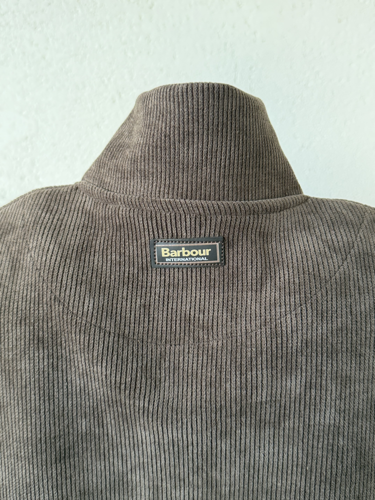 Barbour Kahve Dik Yaka Sweat GENİŞ KALIP