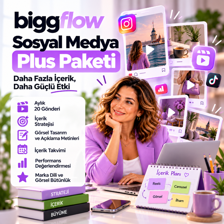Biggflow | Sosyal Medya Plus Paketi – 20 Gönderi