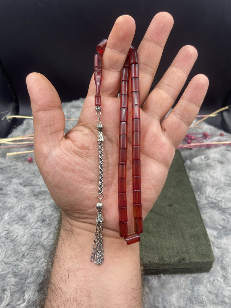 7x11 mm MEHMET ERBABACAN BLOK ZAR KEHRİBAR KAPLAMA PÜSKÜLLÜ