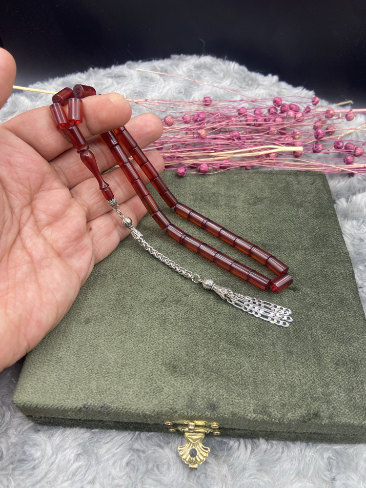 7x11 mm MEHMET ERBABACAN BLOK ZAR KEHRİBAR KAPLAMA PÜSKÜLLÜ