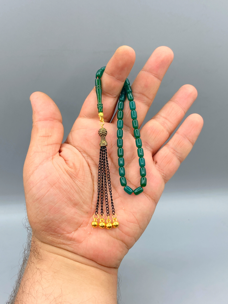4x7 mm BİLEK BOY ATEŞ KEHRİBAR KAPLAMA PÜSKÜLLÜ