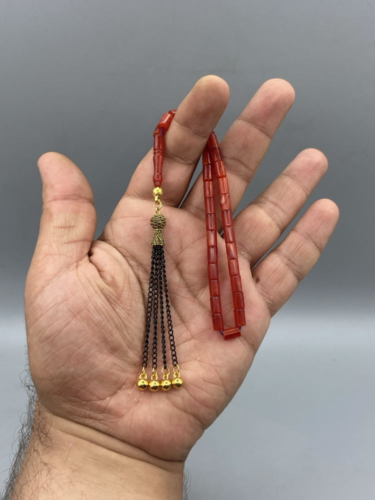 5x8 mm BİLEK BOY KESME ATEŞ KEHRİBAR KAPLAMA PÜSKÜLLÜ 