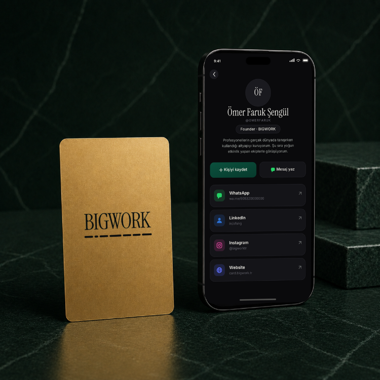 NFC Dijital Kartvizit - Golden