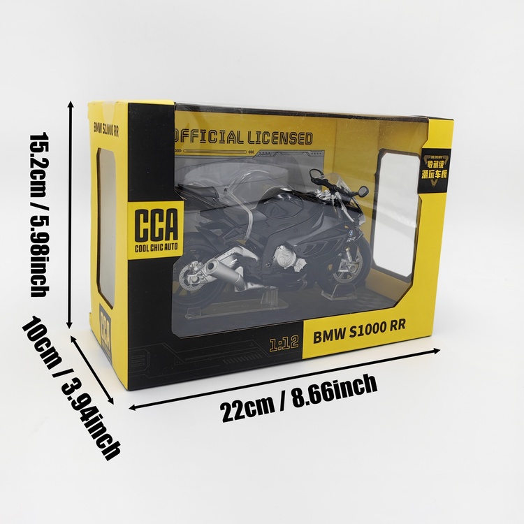 CCA 1:12 Ölçekli BMW S1000 – Metal Alaşım Motosiklet Modeli | Koleksiyonluk Diecast