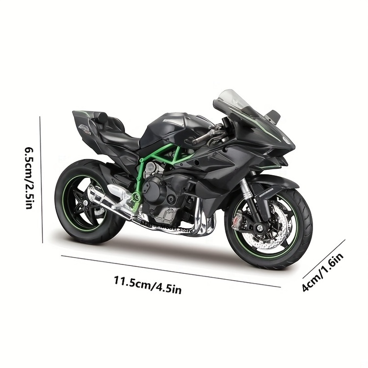 Kawasaki H2R Ninja – 1:18 Ölçekli Diecast Motosiklet Modeli | Yüksek Detaylı Döküm Tasarım