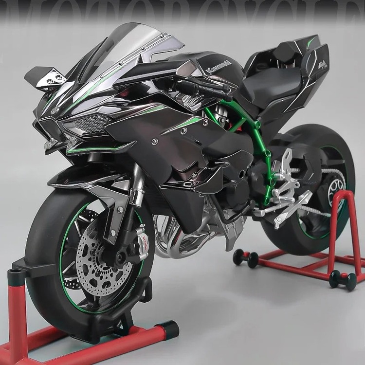Kawasaki H2R Motosiklet Modeli - 1:6 Ölçekli Diecast Çalıştırılabilir. Özel / Ön Sipariş