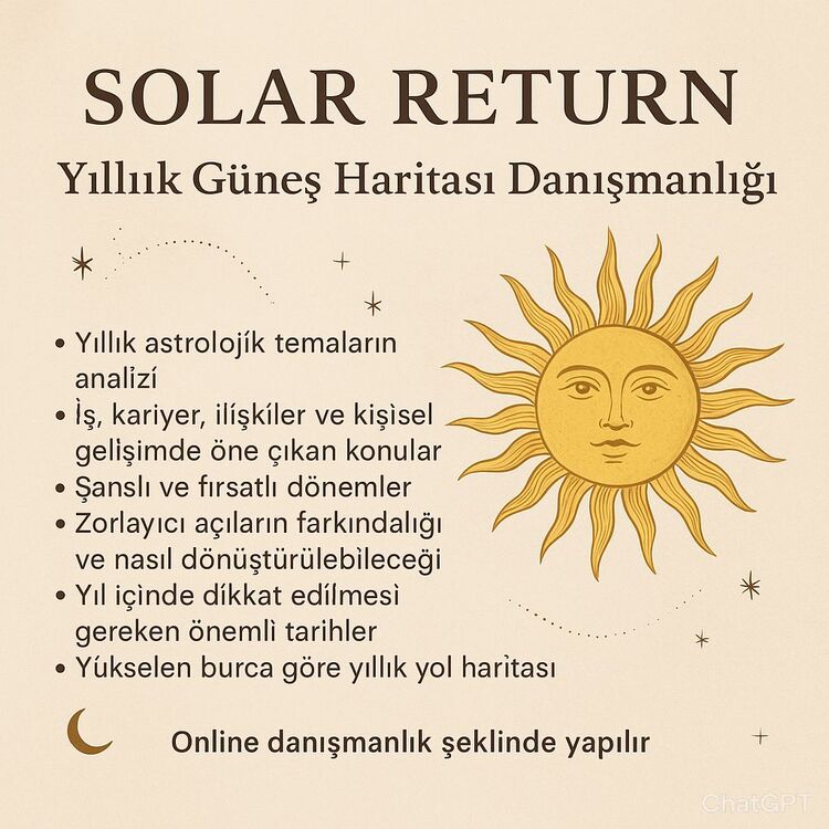 Astrolojik Solar Return (Güneş Dönüşü) Danışmanlığı 
