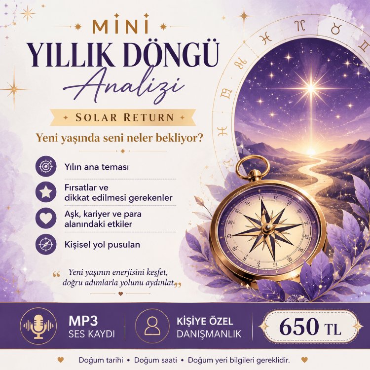 MİNİ YILLIK DÖNGÜ ANALİZİ (SOLAR RETURN)