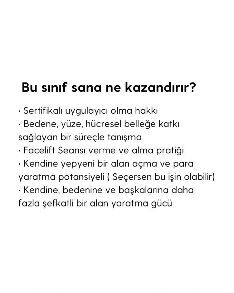 Access Energetic Facelift® Class Uluslararası Sertifikalı Uygulayıcı Eğitimi
