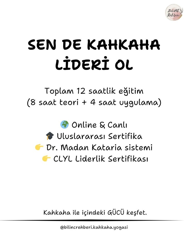  KAHKAHA YOGASI LİDERLİK EĞİTİMİ (CLYL)  
