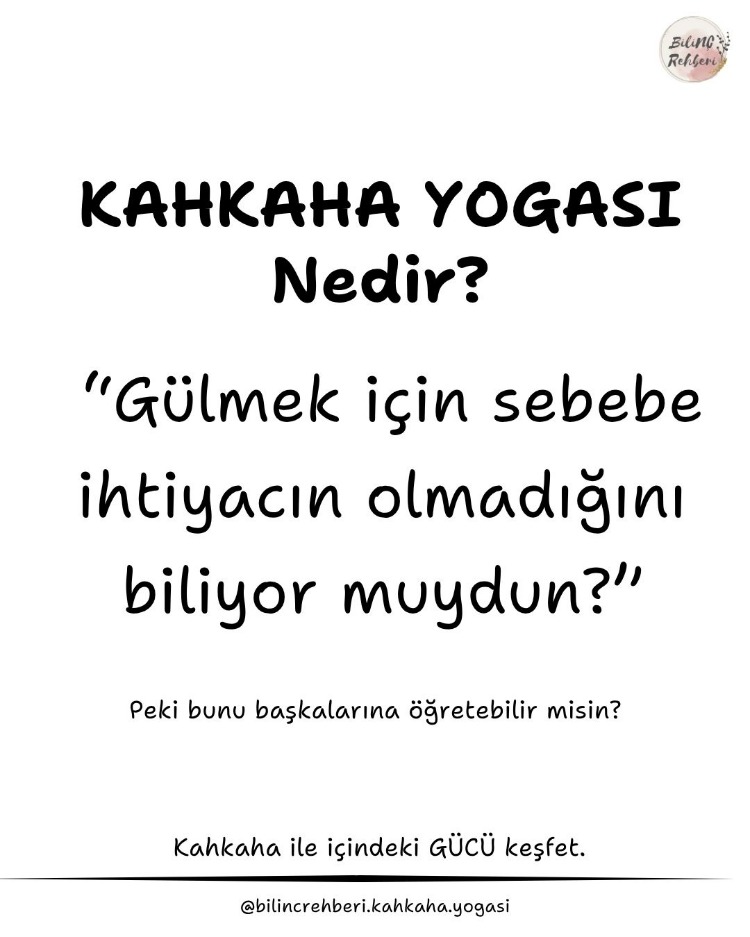  KAHKAHA YOGASI LİDERLİK EĞİTİMİ (CLYL)  