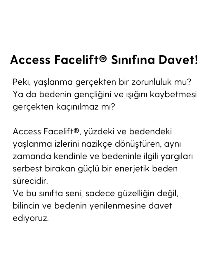 Access Energetic Facelift® Class Uluslararası Sertifikalı Uygulayıcı Eğitimi