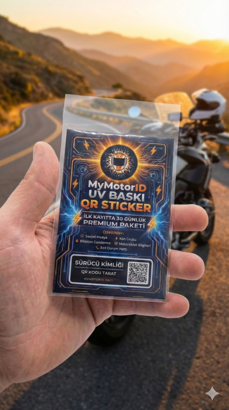 MyMotorID QR KOD STİCKER