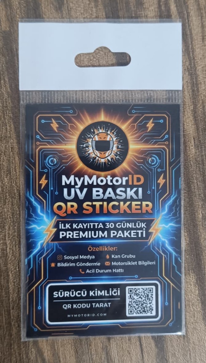 MyMotorID QR KOD STİCKER