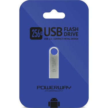 POWERWAY 256GB METAL FLASH BELLEK