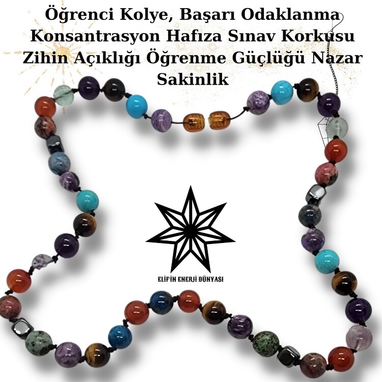 Öğrenci Doğal Taş Kolye