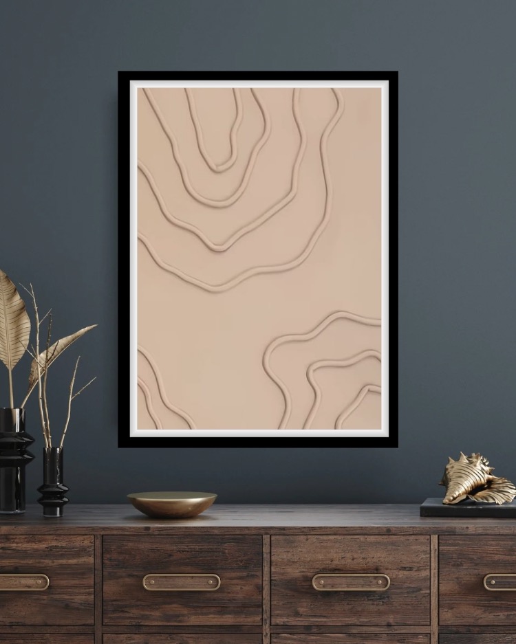 One Line Dekoratif Tablo 35x50