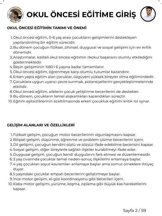 OKUL ÖNCESİ ÖABT - HIZLI GENEL TEKRAR FASİKÜLÜ - BAŞUCU KİTABI (2026)