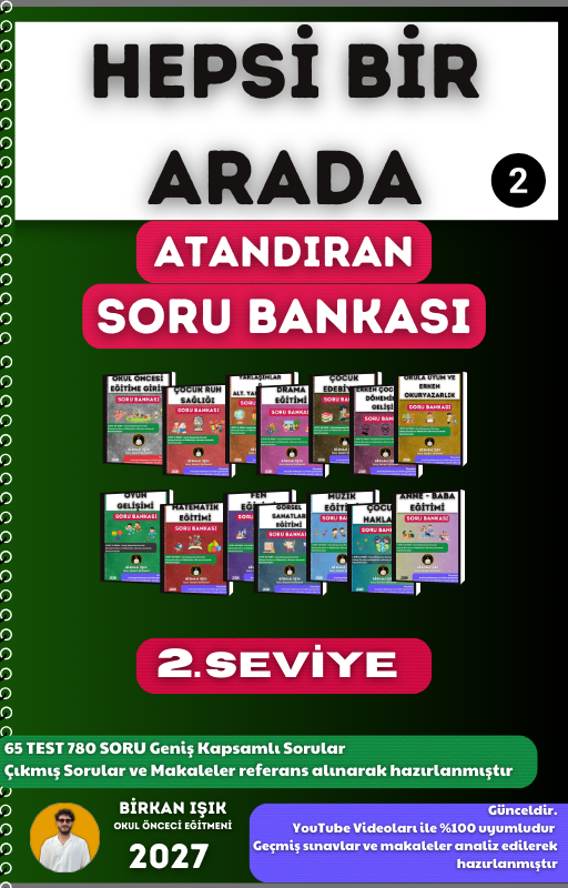 OKUL ÖNCESİ ÖABT TÜM DERSLER SORU BANKASI - 2. SEVİYE ATANDIRAN (Tüm Soru Bankaları)