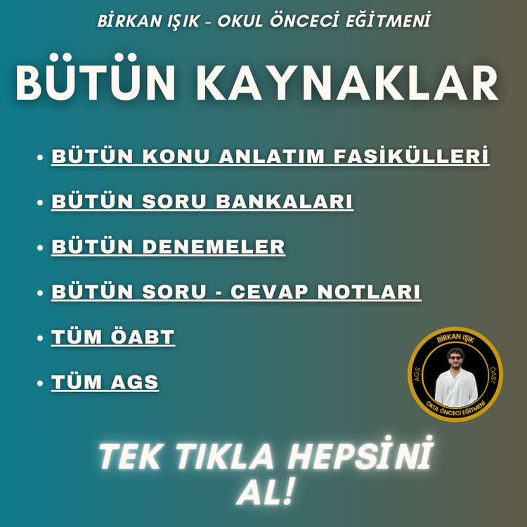 AGS ve ÖABT BÜTÜN KAYNAKLAR (2026) - BİRKAN IŞIK