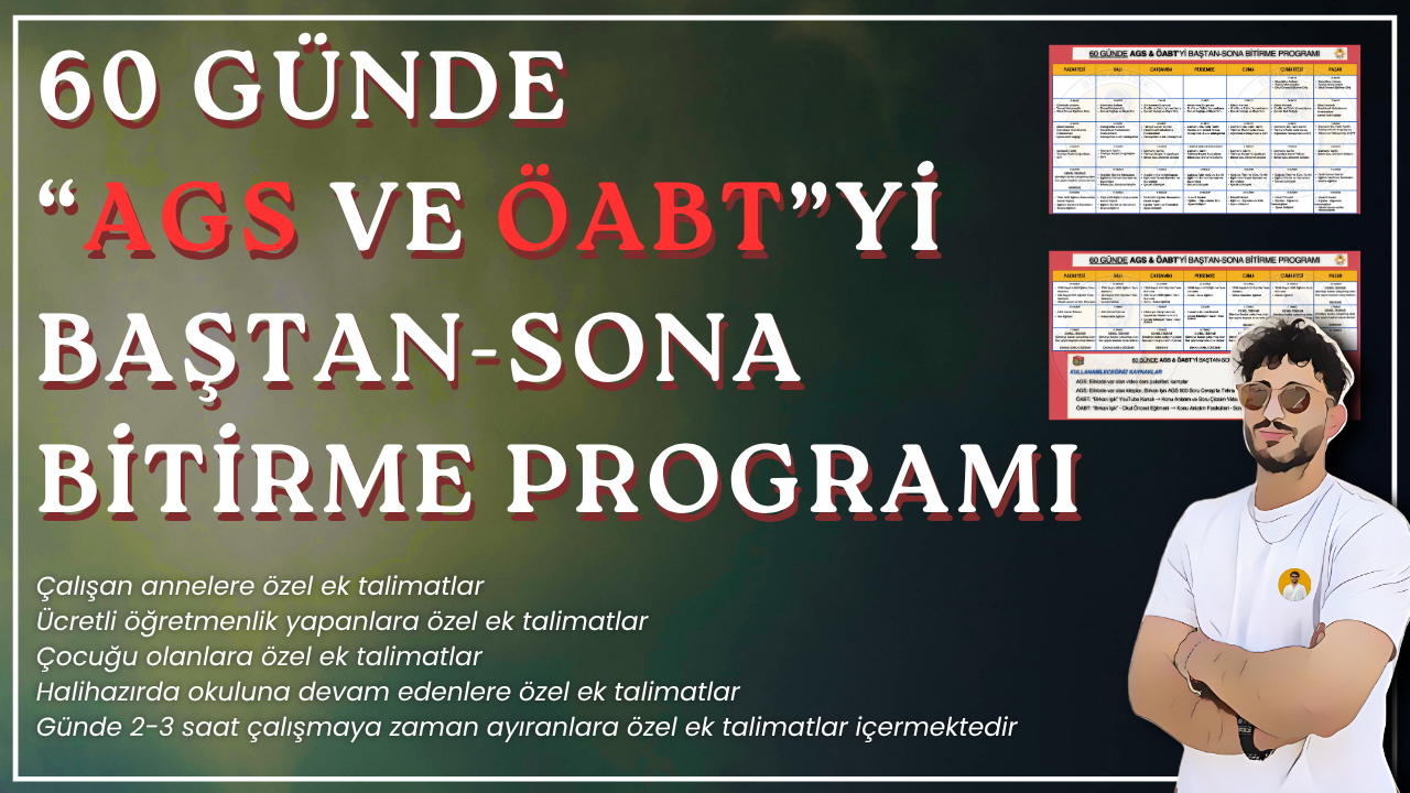 60 GÜNDE AGS & ÖABT'yi BAŞTAN-SONA BİTİRME PROGRAMI (2026)