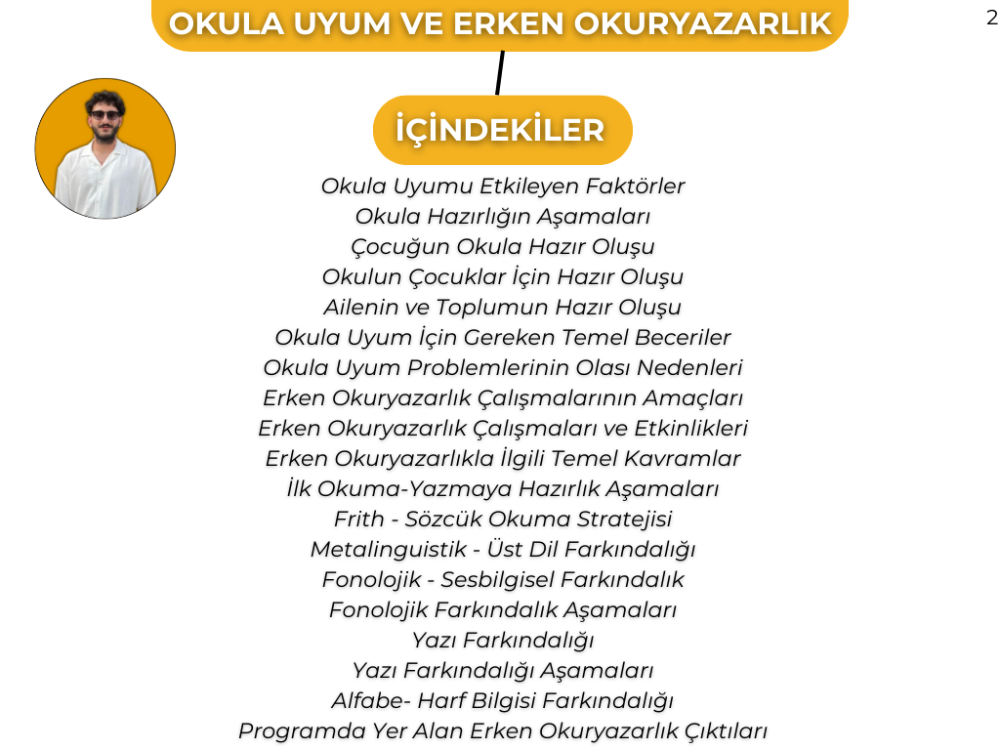 OKULA UYUM ve ERKEN OKURYAZARLIK KONU ANLATIM FASİKÜLÜ (2027)