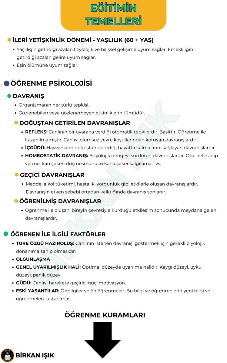 EĞİTİMİN TEMELLERİ KONU ANLATIM FASİKÜLÜ (MEB-AGS) (2026)