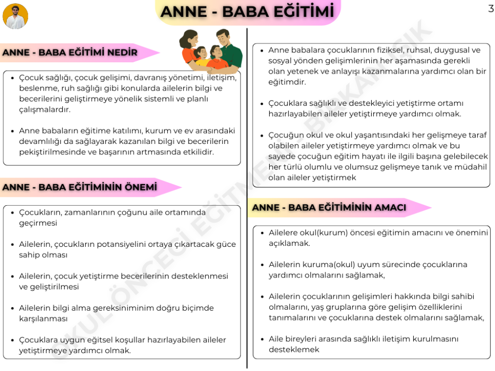ANNE - BABA EĞİTİMİ KONU ANLATIM FASİKÜLÜ (2027)