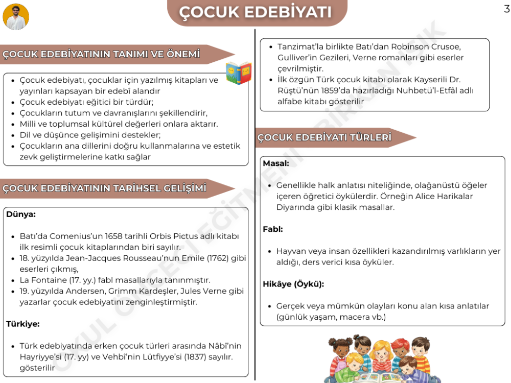 ÇOCUK EDEBİYATI KONU ANLATIM FASİKÜLÜ (2027)