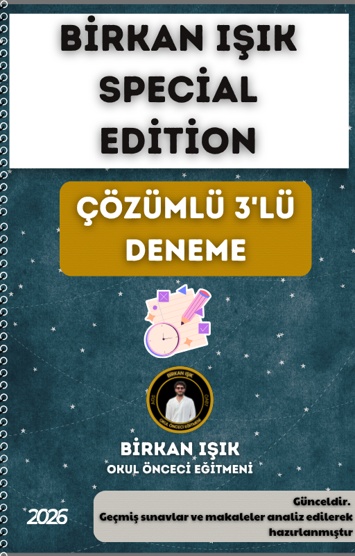 OKUL ÖNCESİ ÖABT 3 ADET TAMAMI ÇÖZÜMLÜ DENEME - Birkan Işık Special Edition (2026)