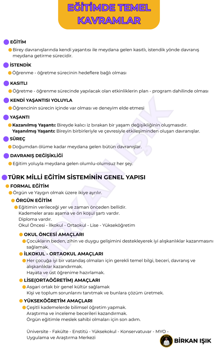 EĞİTİMDE TEMEL KAVRAMLAR KONU ANLATIM FASİKÜLÜ (MEB-AGS) (2026)