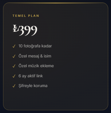 Kişiye Özel Dijital Anı Sayfası Hizmeti