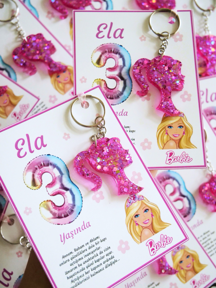 20 Adet Barbie Anahtarlık