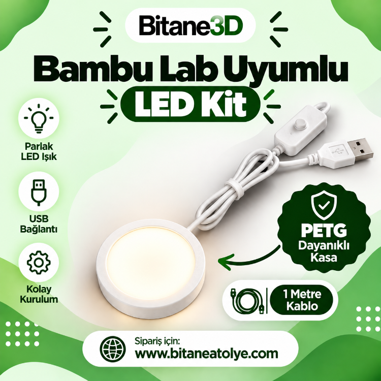 Bambu Lab Uyumlu LED Lamp Kit